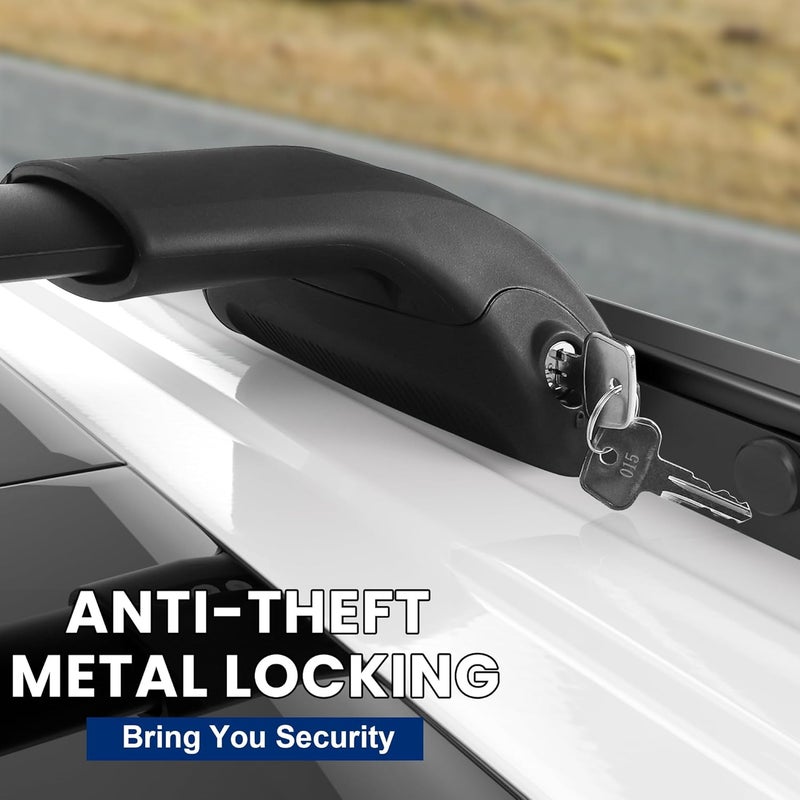 FLYCLE 220Lbs Roof Rack Crossbars for 2015-2020 Chevy Tahoe Suburban Yukon Escalade with Anti-Theft Lock, Heavy Duty Aluminum Anti-Corrosion Cross Bar Fit Luggage Luggage Kayaks Bicycles Snowboard - Image 3